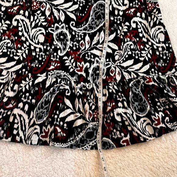 Lucky Brand Navy Paisley Knit Midi Dress Sz M - Picture 7 of 9